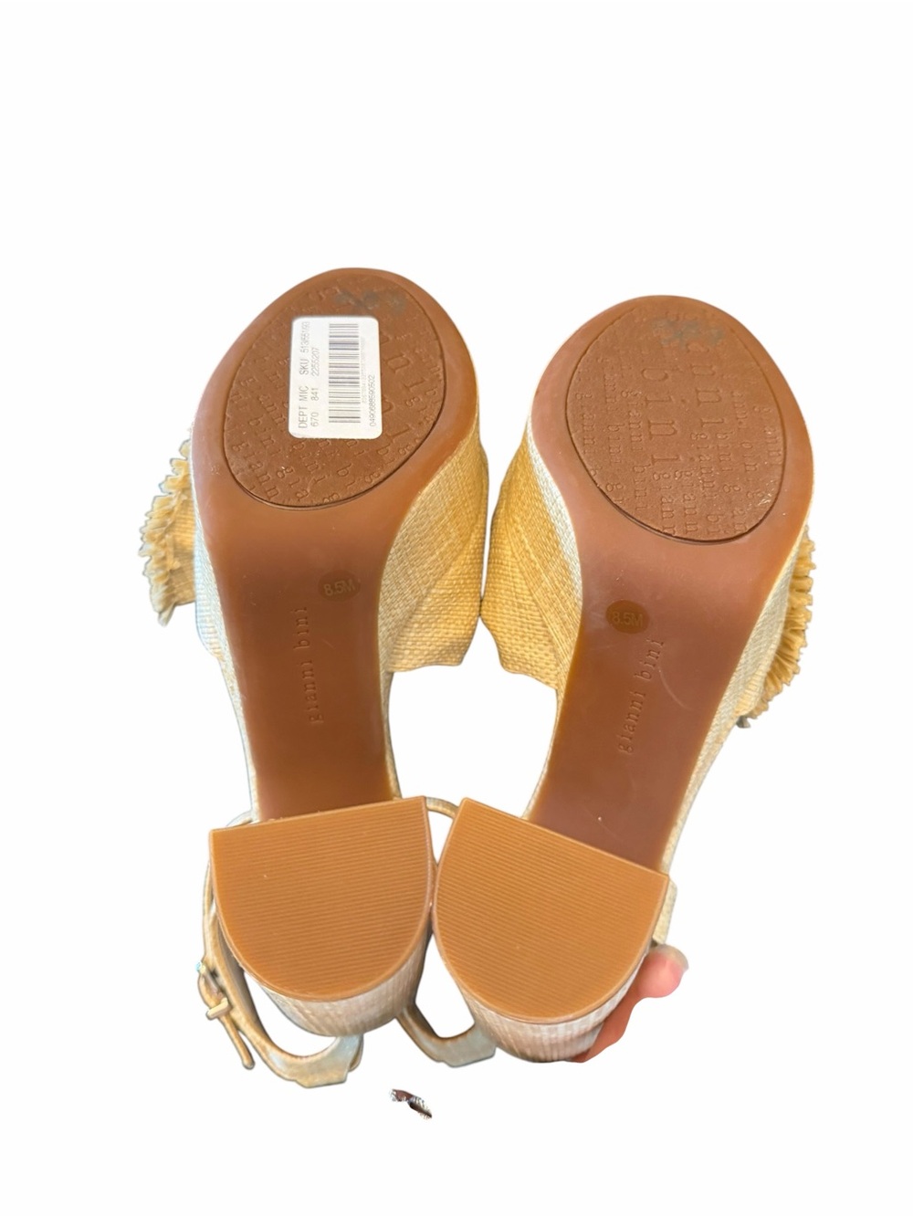 NWT Gianni Bini Raffia Platform Block Heel Sandals Size 9 Cottagecore✨ - Picture 8 of 9